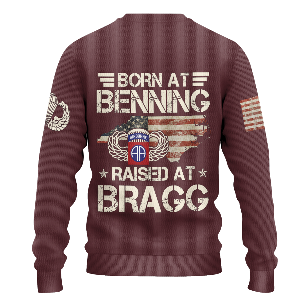 Born At Benning Raised At Bragg Knitted Sweatshirt