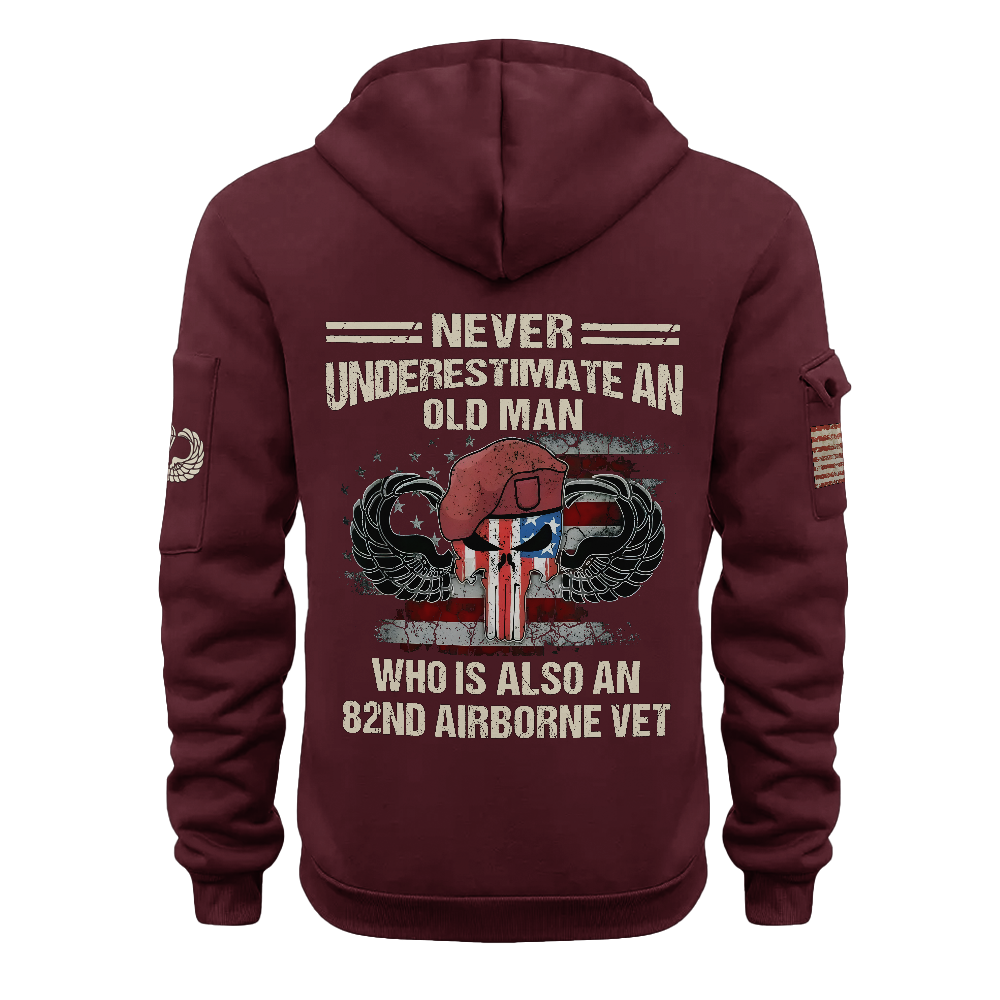 Never Underestimate An Old Man Who Is Also An 82nd Airborne Veteran Hoodie
