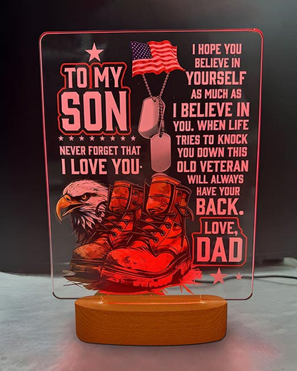 Veteran's Son To My Son - 3D LED LAMP