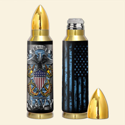 Navy Veteran This Sea Is Ours Bullet Tumbler