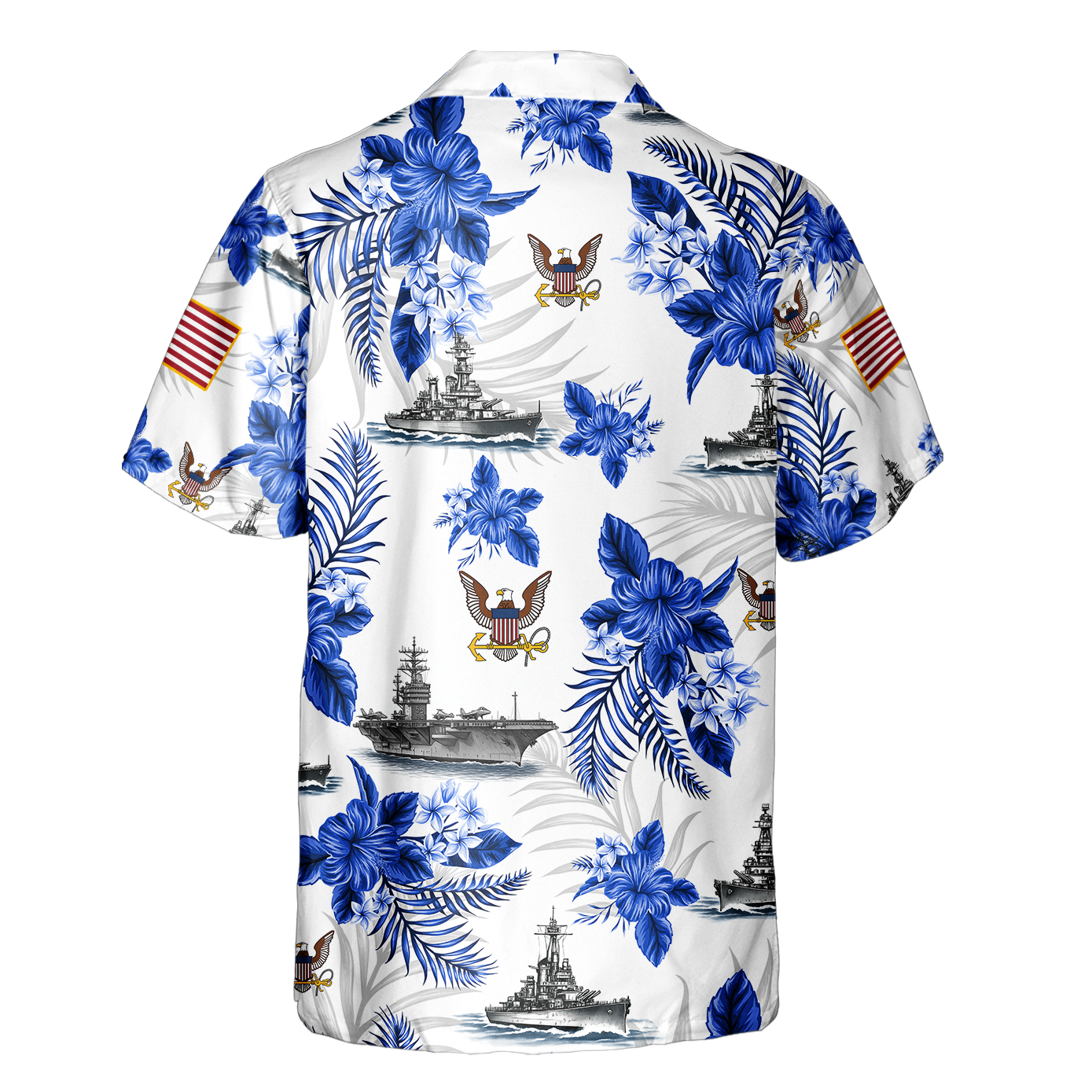 Navy Tropical Cuban Shirt