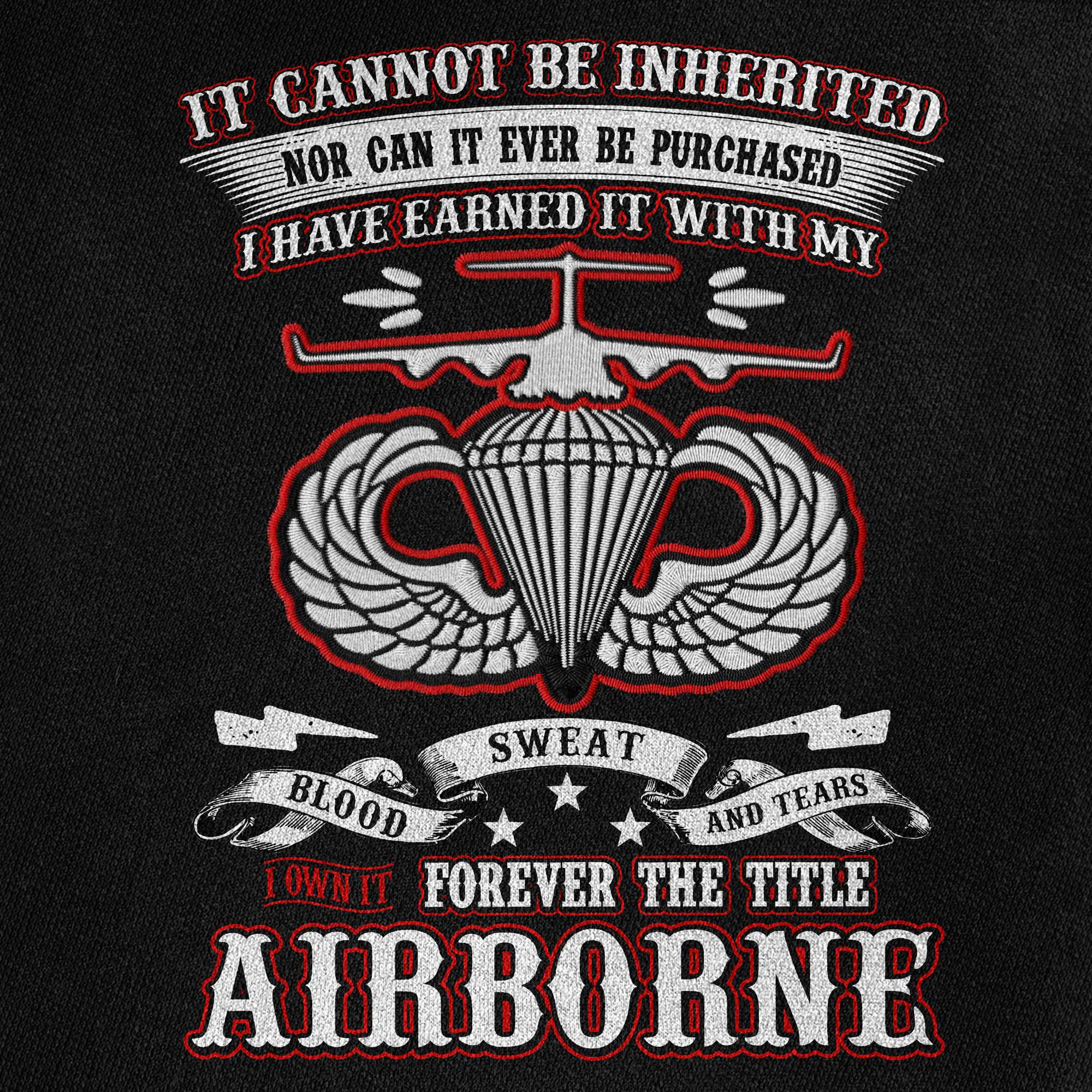 I Own It Forever The Title Airborne Direct to Embroidery Sweatshirt