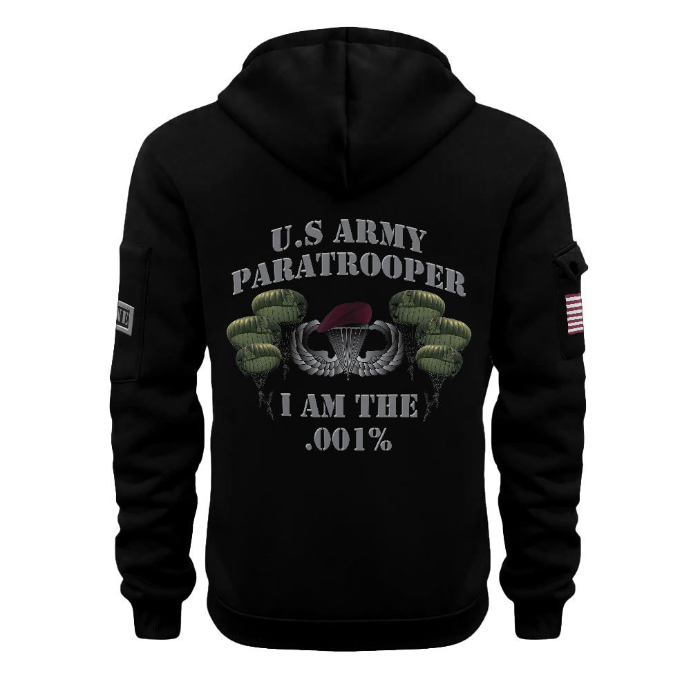 Paratrooper Airborne Proud Quarter Zip Hoodie