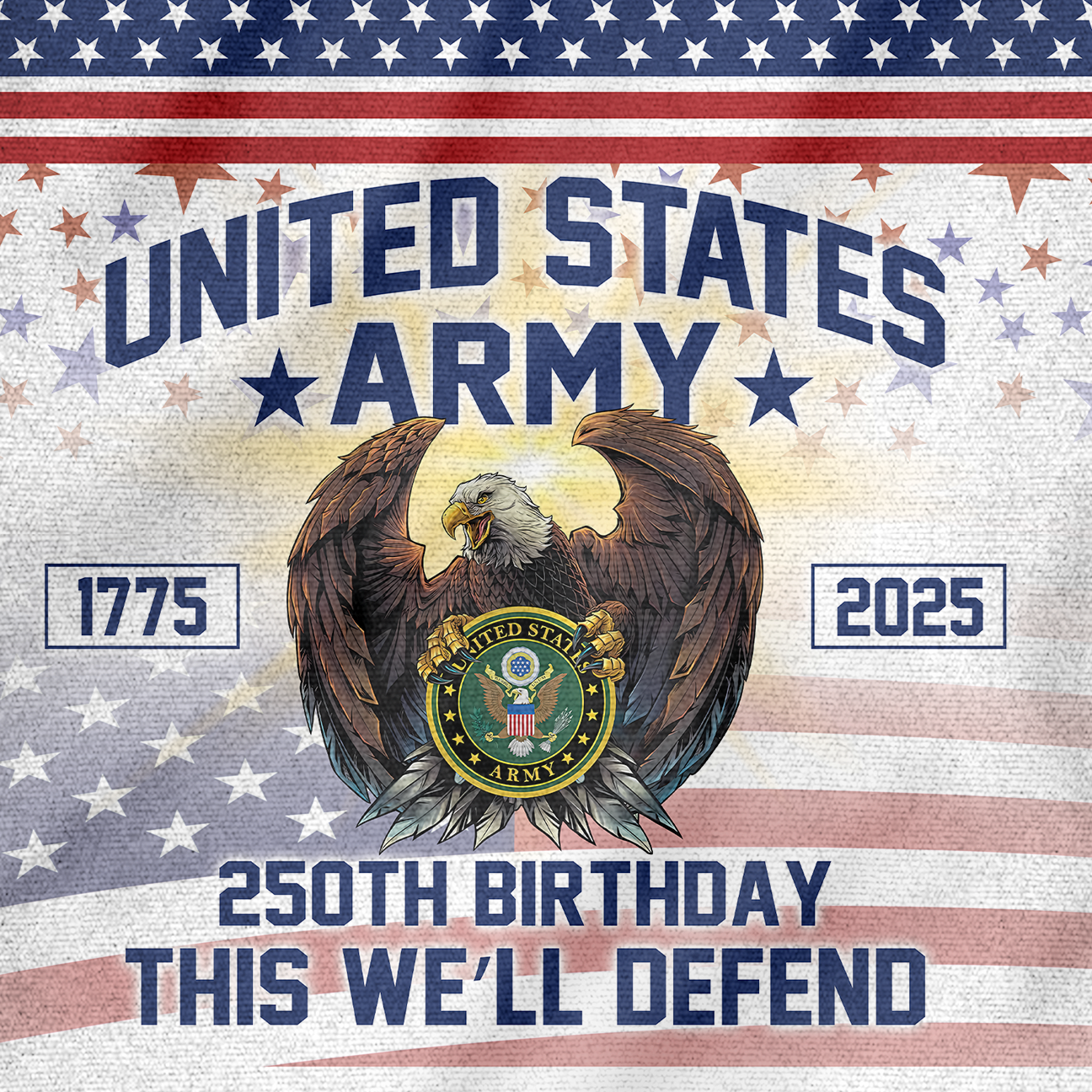 Army 250th Anniversary House Flag