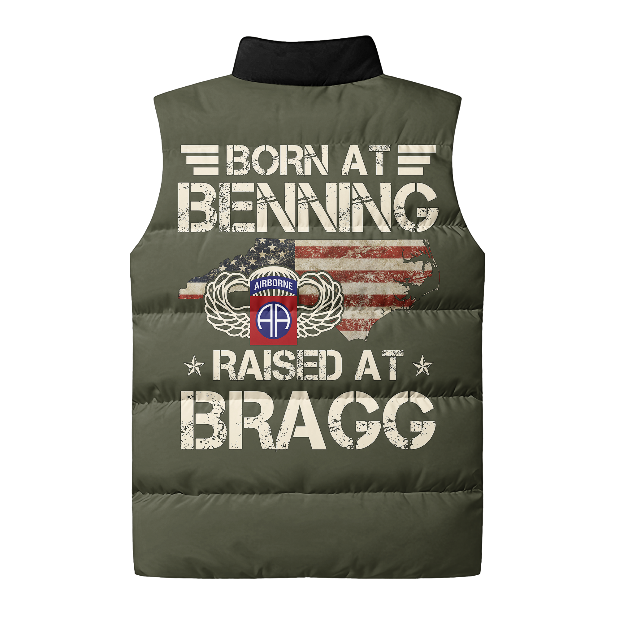 82nd Airborne Born At Benning Puffer Vest