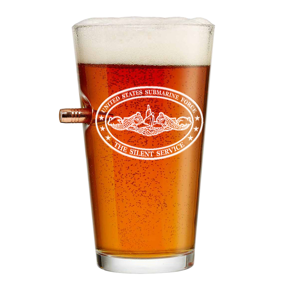 Submarine Silent Service Bullet Pint Glass