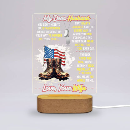 Veteran  My Dear Husband - 3D LED LAMP