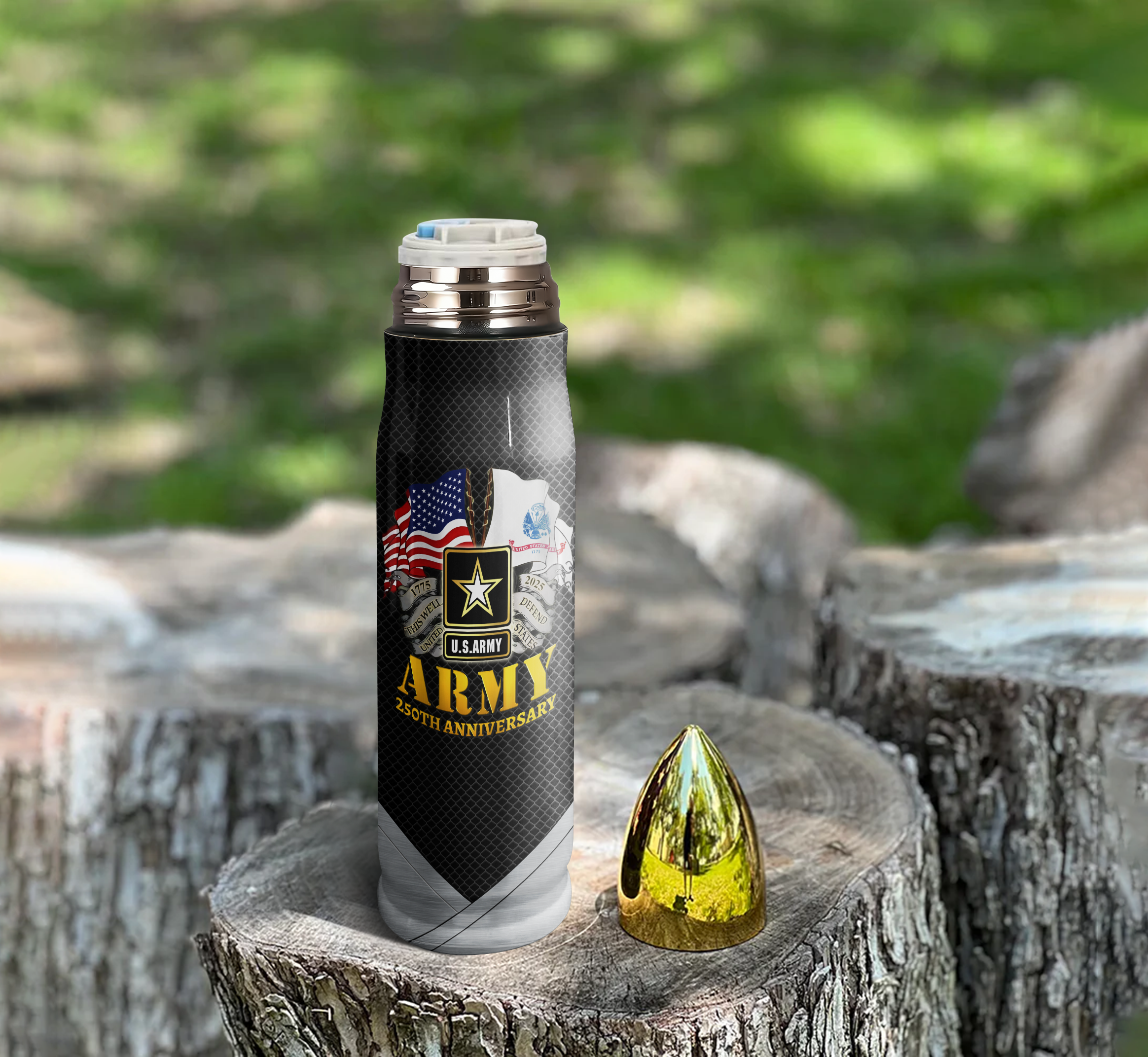 Army 250th Anniversary Bullet Tumbler