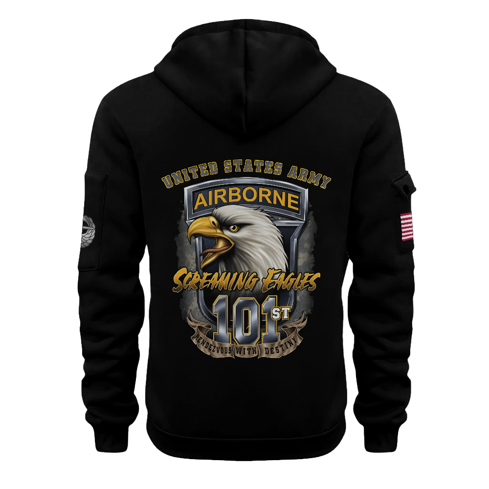 101st Airborne Division Quarter Zip Hoodie