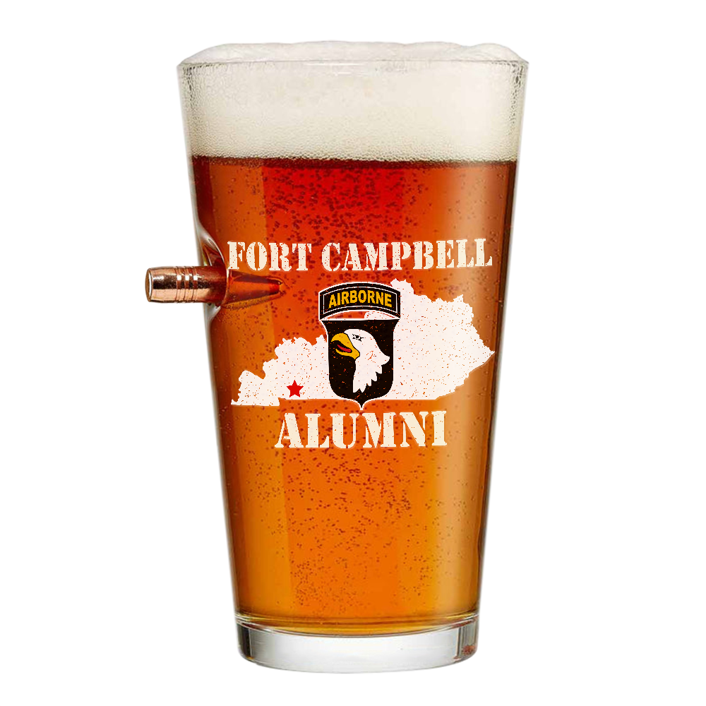Fort Campbell Alumni Bullet Pint Glass
