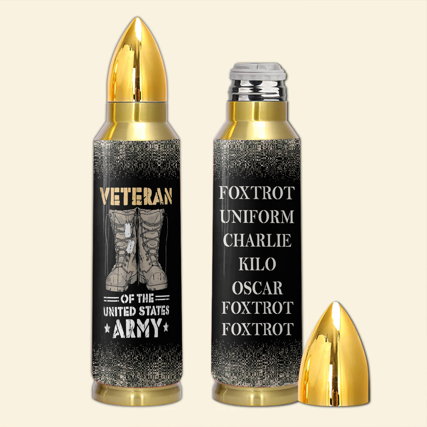 Army Veteran Foxtrot Bullet Tumbler