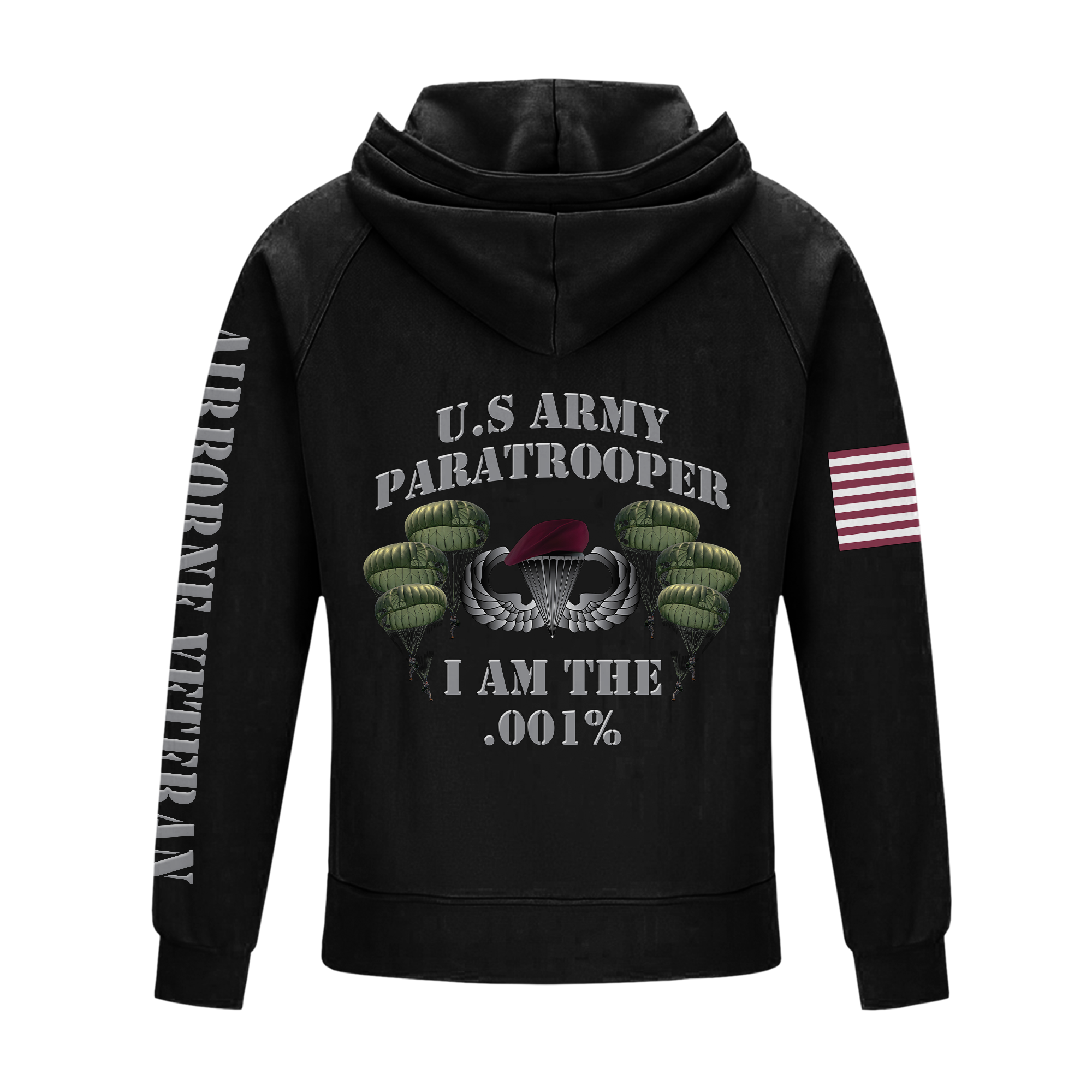 Paratrooper I Am The .001% Vintage Quarter Zip Hoodie