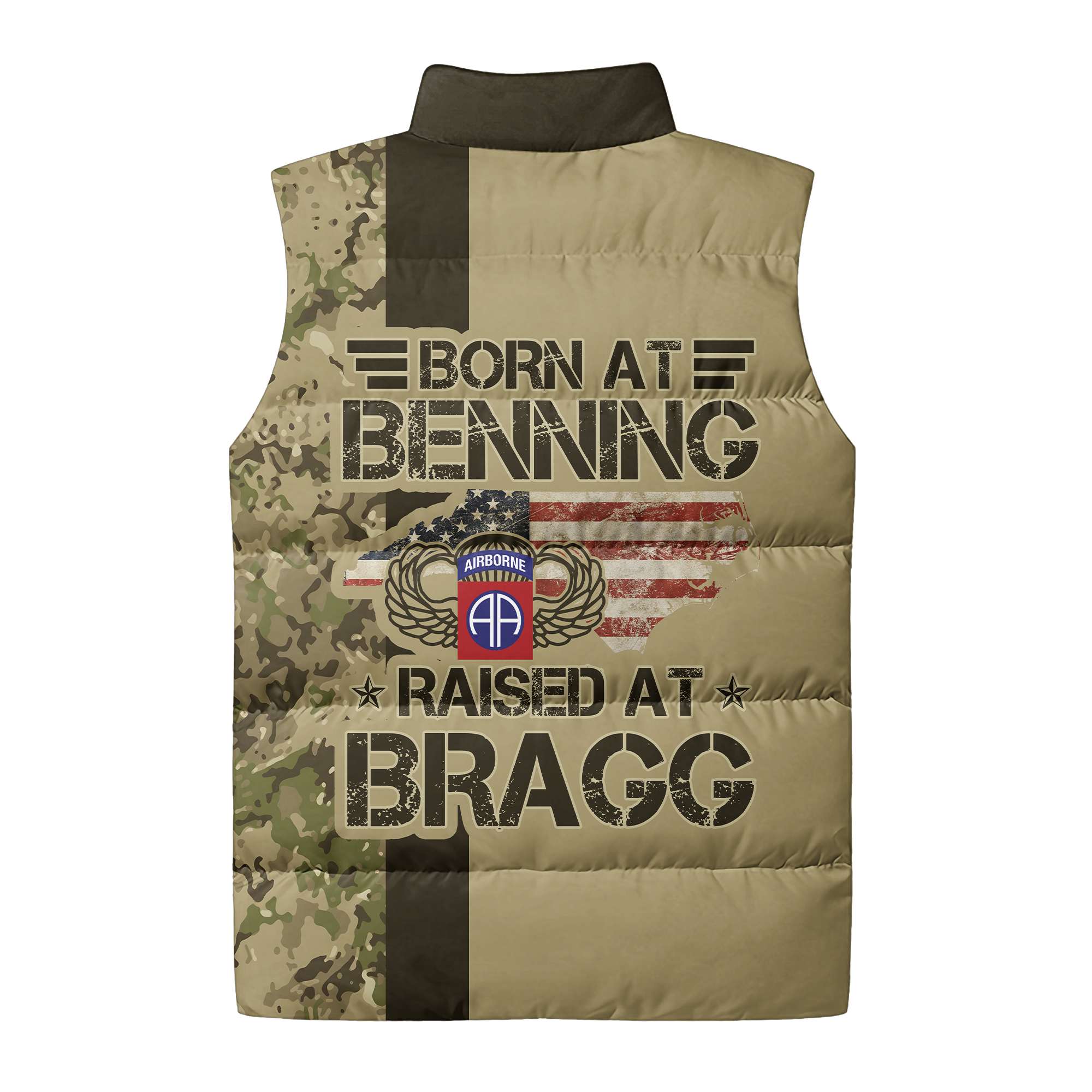 82nd Airborne Born At Benning Puffer Vest