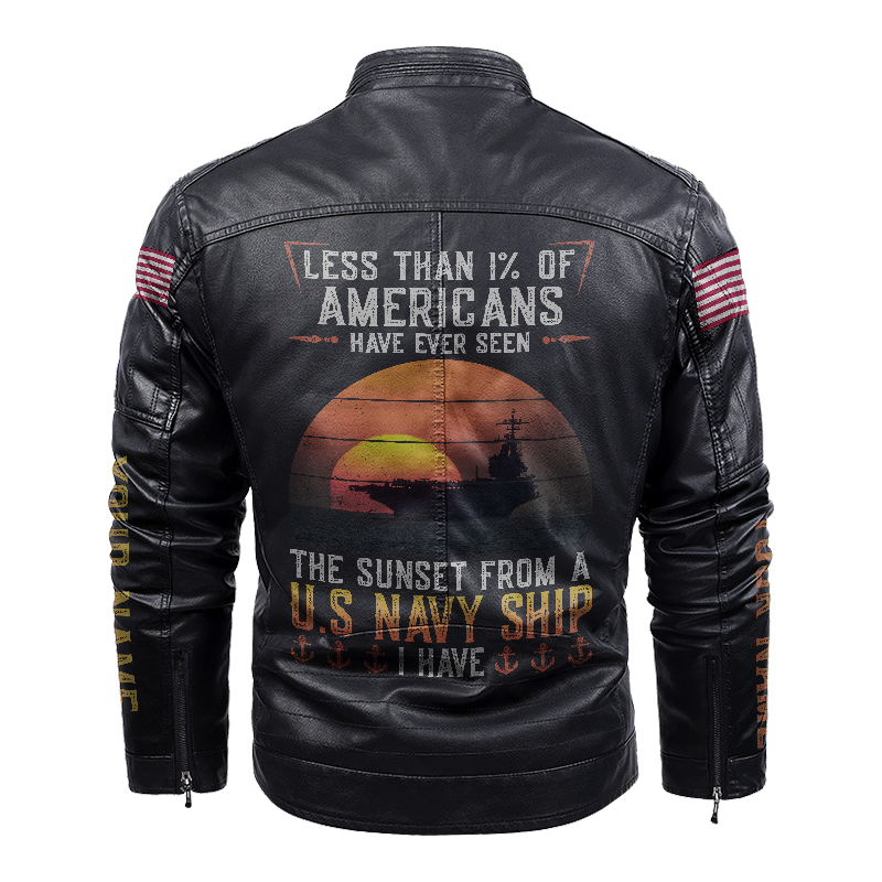 Less Than 1% Sunset Leather Yellow Fleece Jacket