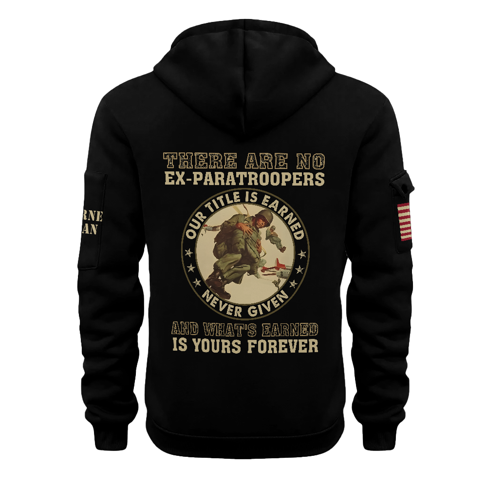 There Are No Ex-paratroopers Quarter Zip Hoodie