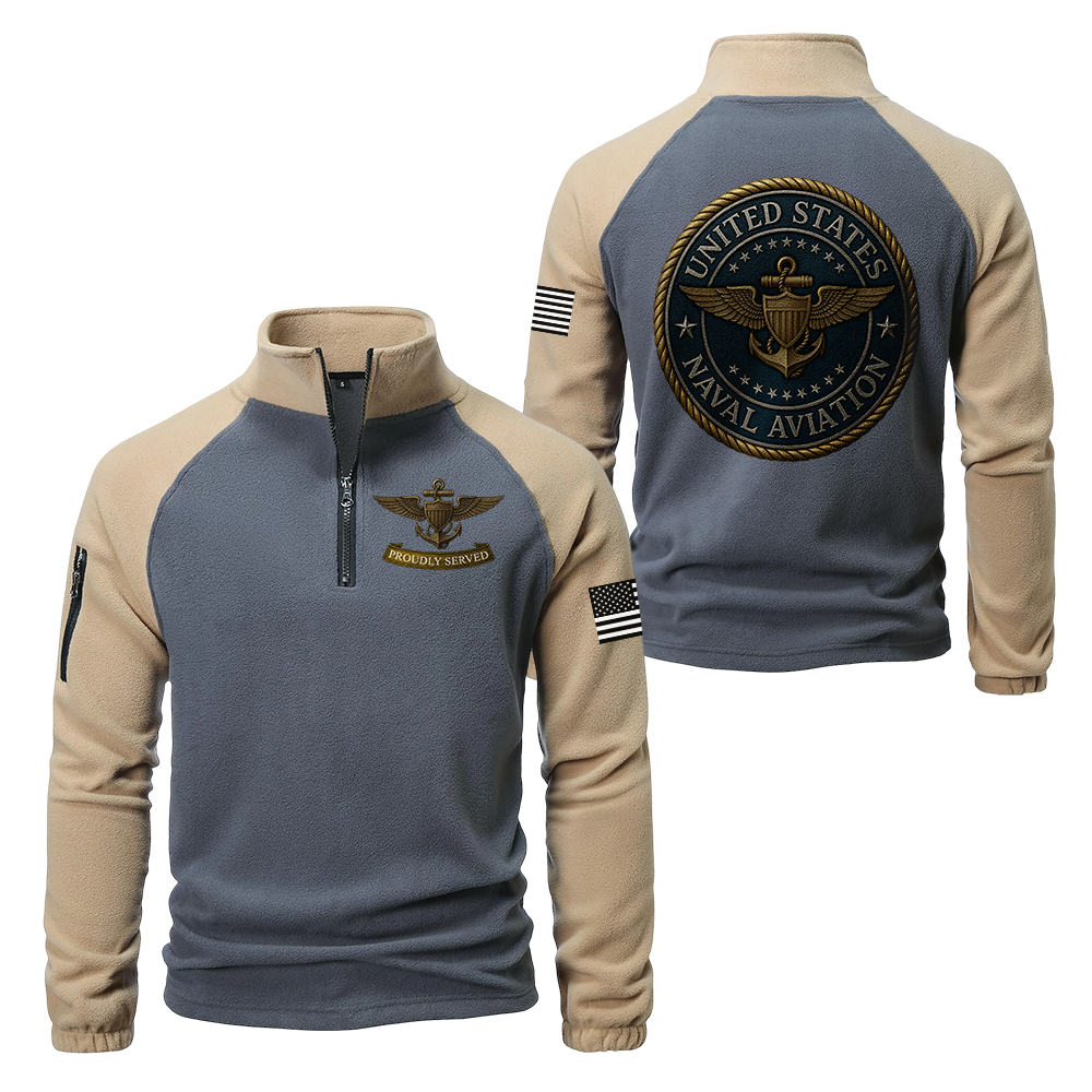 Naval Aviation Half-Zip Raglan Sweatshirt