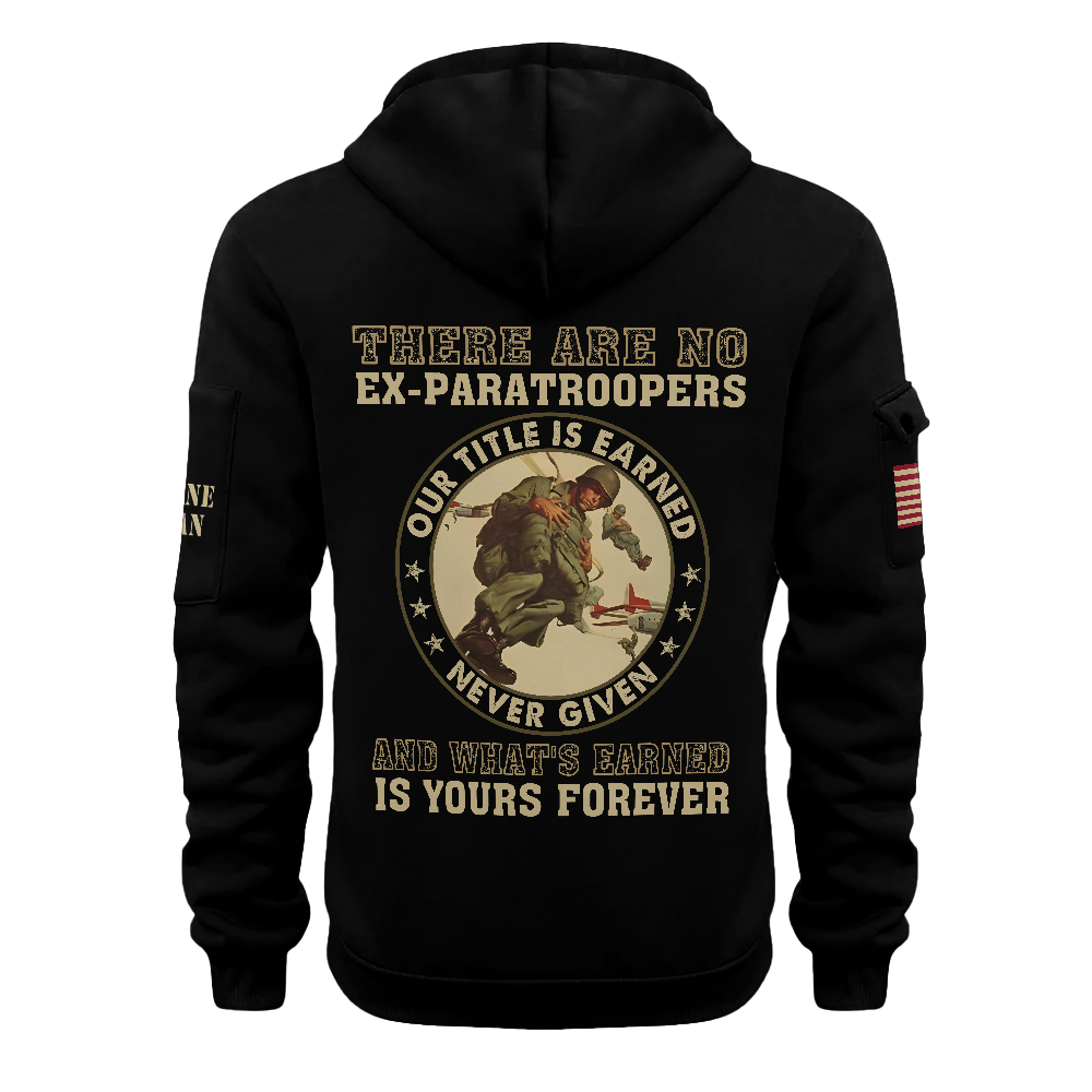 There Are No Ex-paratroopers Quarter Zip Hoodie