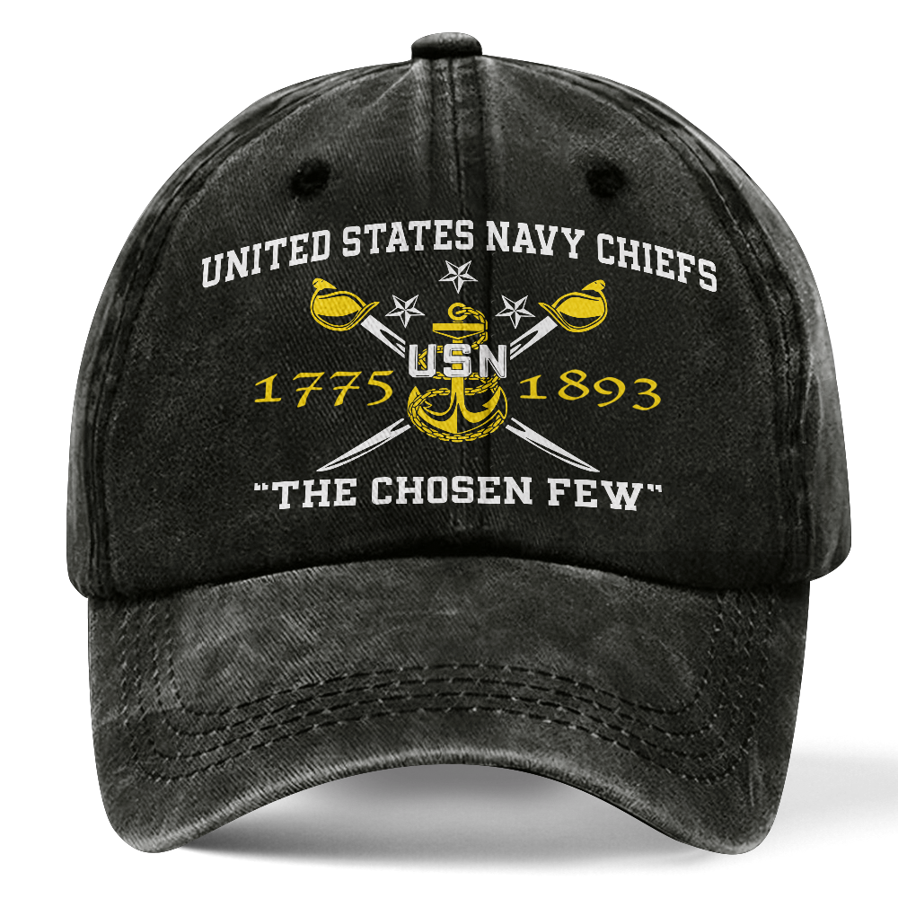 Personalizable Navy Chiefs The Chosen Few Washed Cap