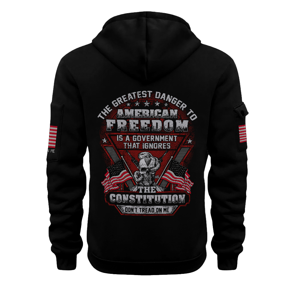 The Greatest Danger To American Freedom Quarter Zip Hoodie