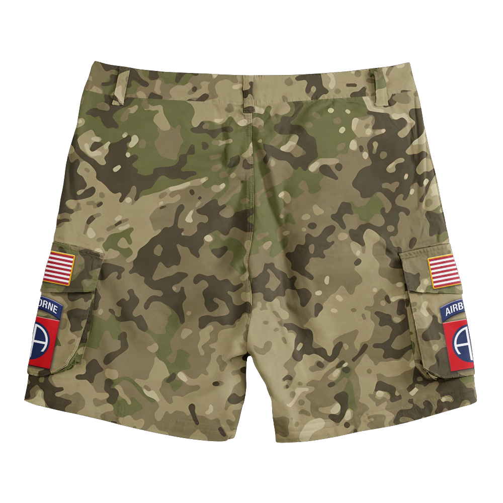 Airborne Camouflage Cargo Shorts