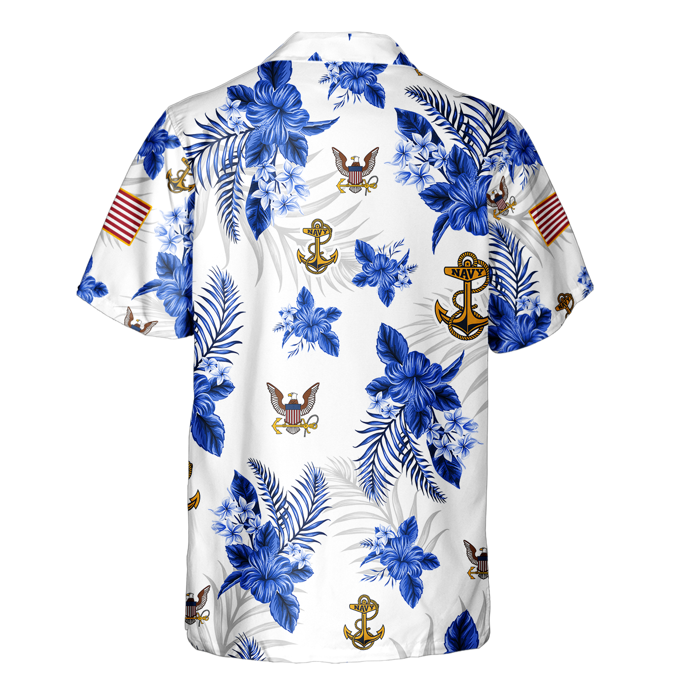 Navy Tropical Cuban Shirt