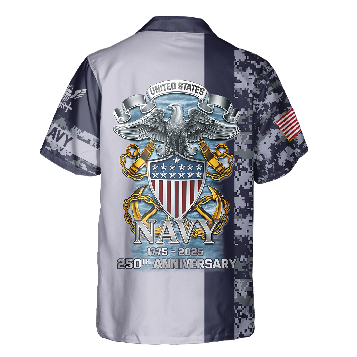 Navy 250th Anniversary Cuban Shirt