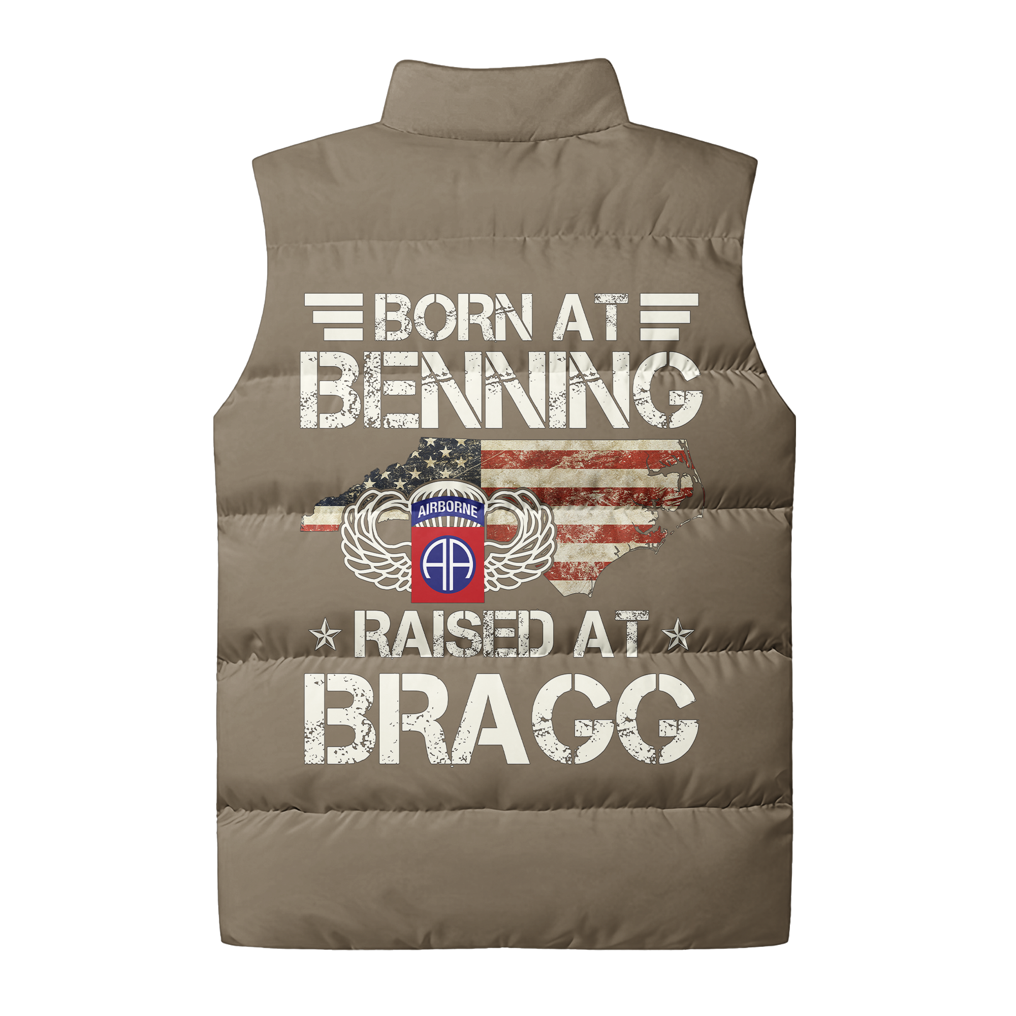 82nd Airborne Born At Benning Puffer Vest