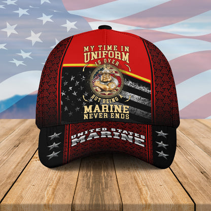 Being A Marine Never Ends Hat Cap