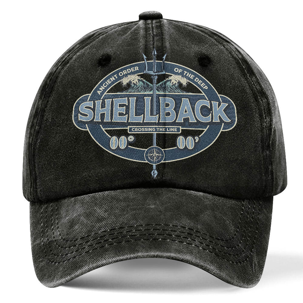 Personalizable Navy Shellback Washed Cap