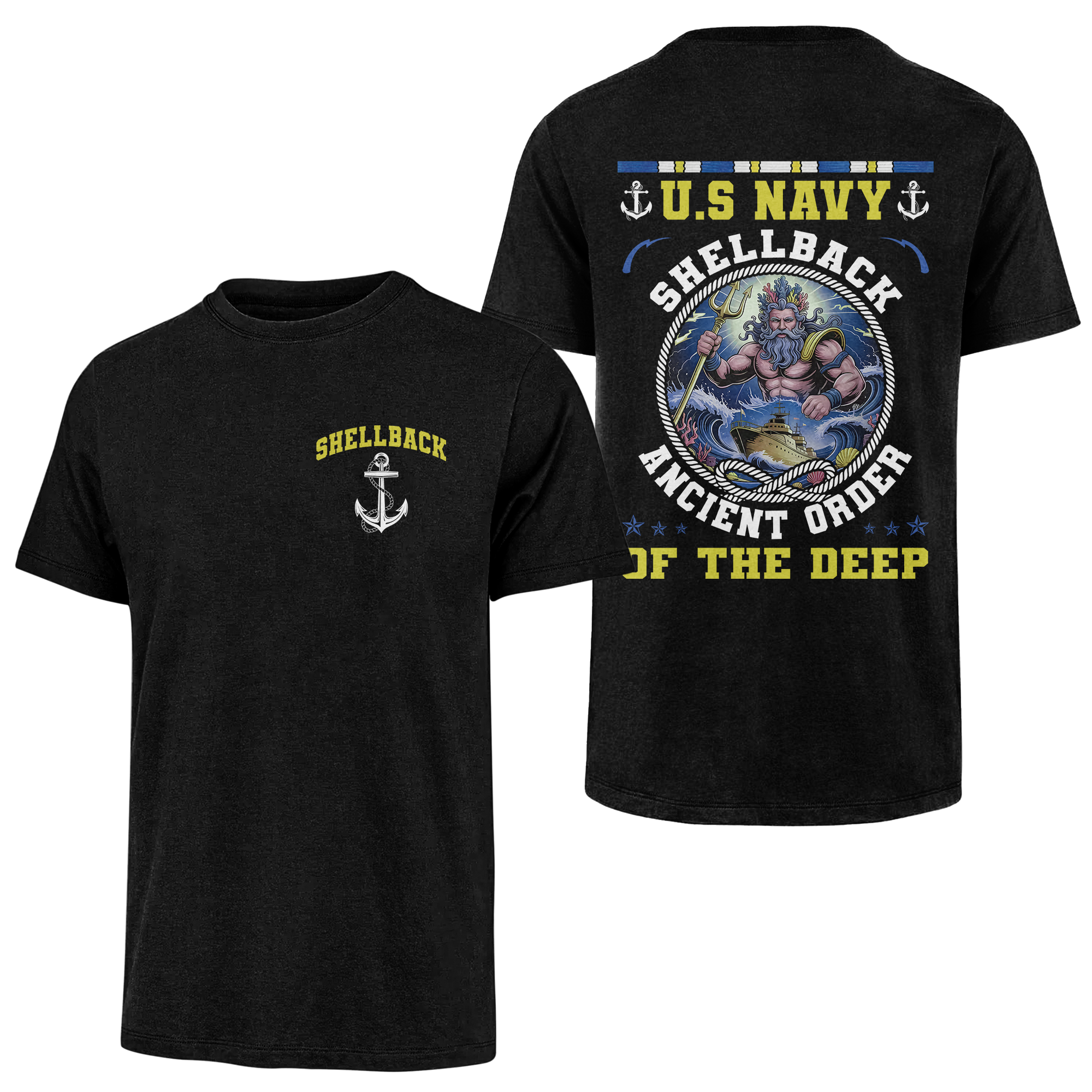 Shellback Ancient Order Of The Deep Double Sided Classic T-shirt
