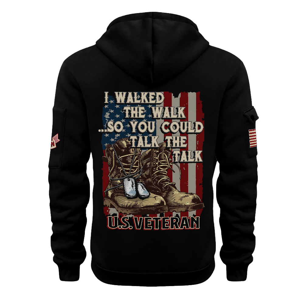 Veteran I Walked The Walk Quarter Zip Hoodie