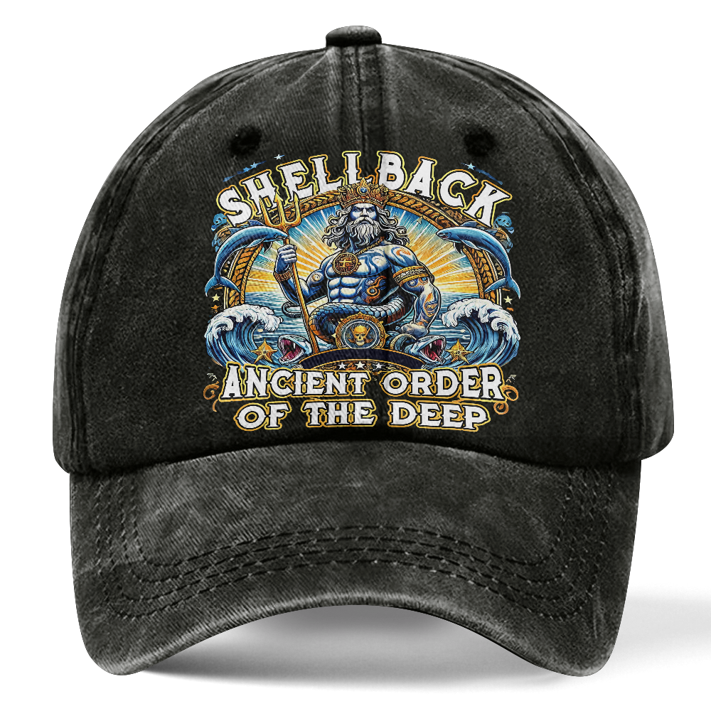 Personalizable Navy Shellback Washed Cap