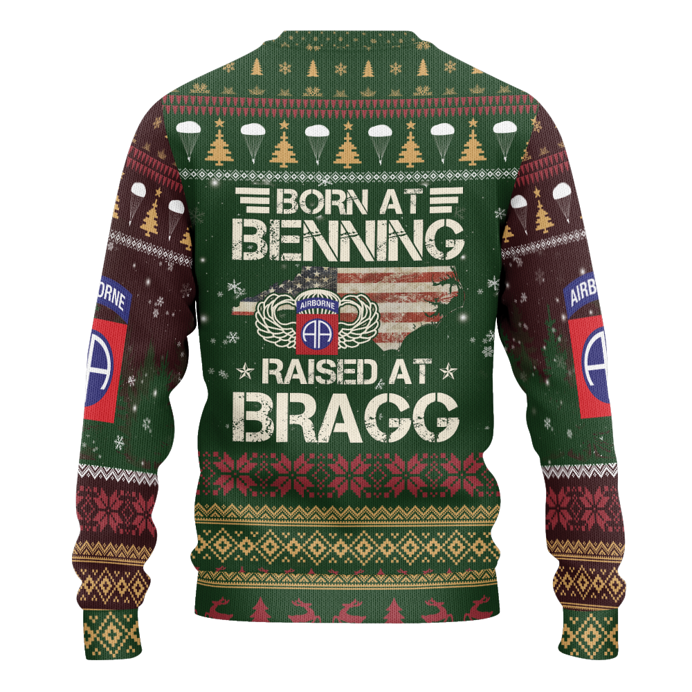 Born At Benning Raised At Bragg Knitted Sweatshirt