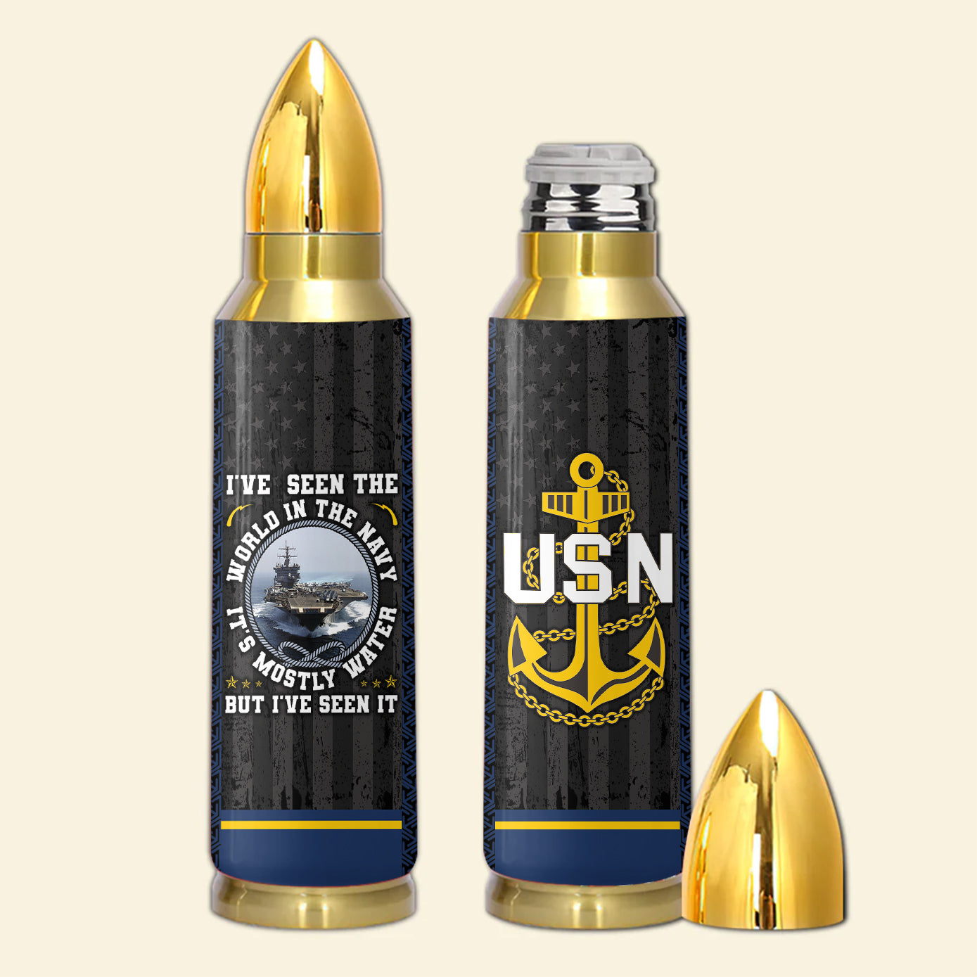 I Have Seen The World In The Navy Bullet Tumbler