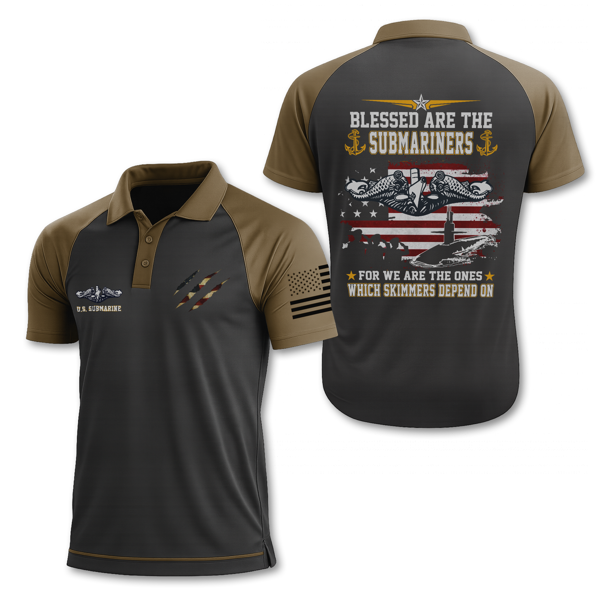 Navy Submarine Polo Shirt