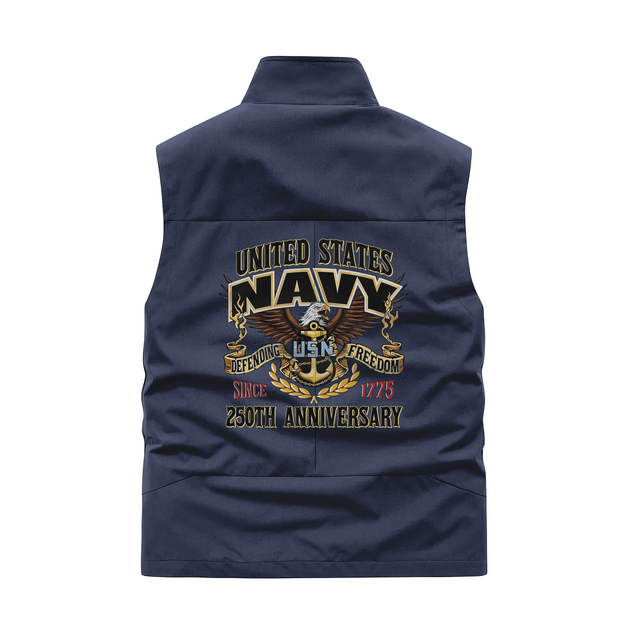 Navy 250th Anniversary Pocket Vest