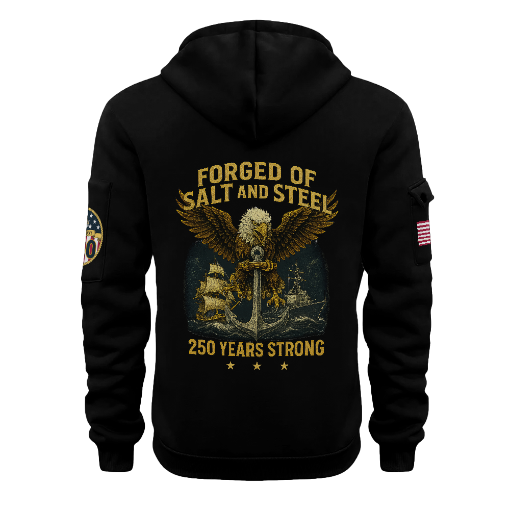 Personalizable Navy 250th Anniversary Quarter Zip Hoodie