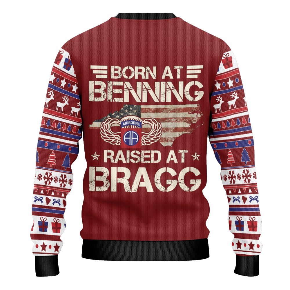 Born At Benning Raised At Bragg Knitted Sweatshirt