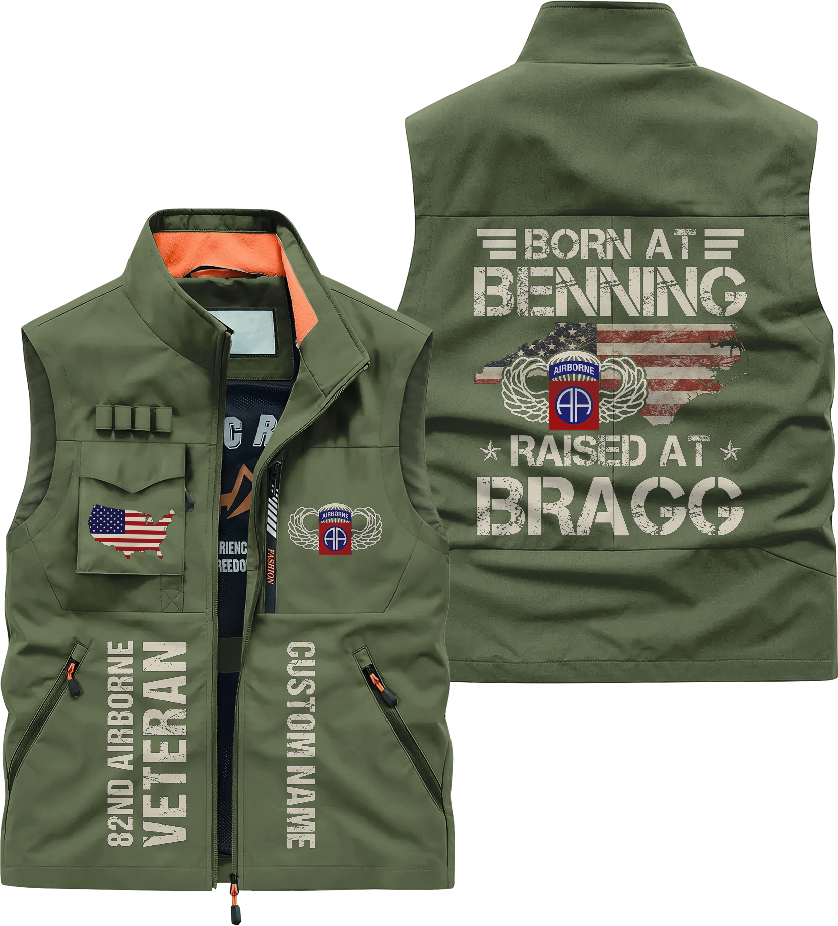 Personalizable 82nd Airborne Born At Benning Pocket Vest