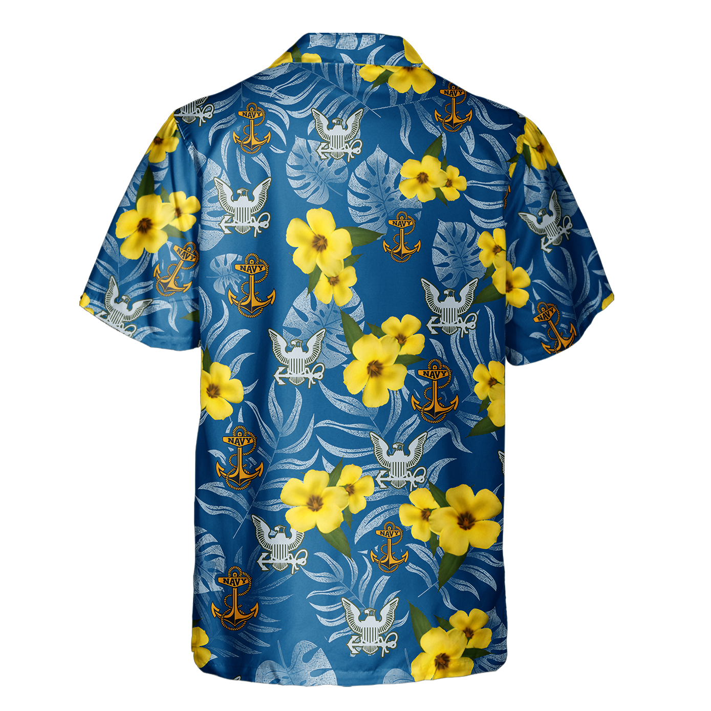 Navy Tropical Cuban Shirt