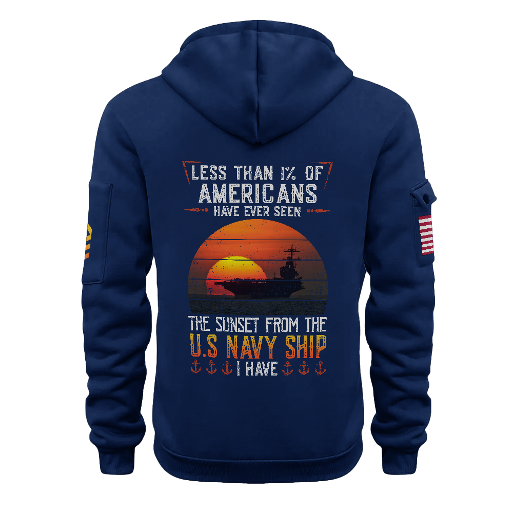 Less Than 1% Sunset Personalizable Quarter Zip Hoodie