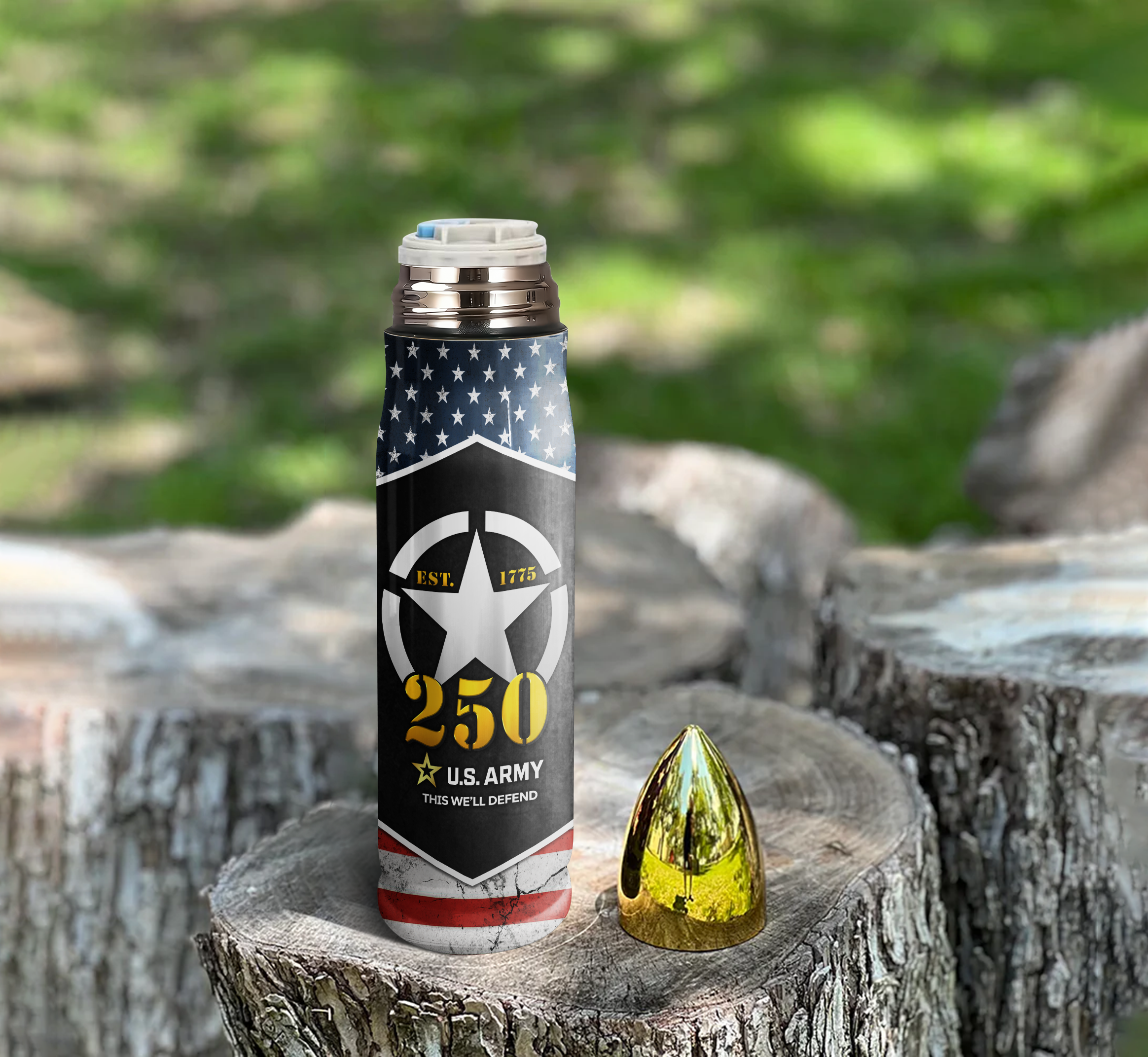 Army 250th Anniversary Bullet Tumbler