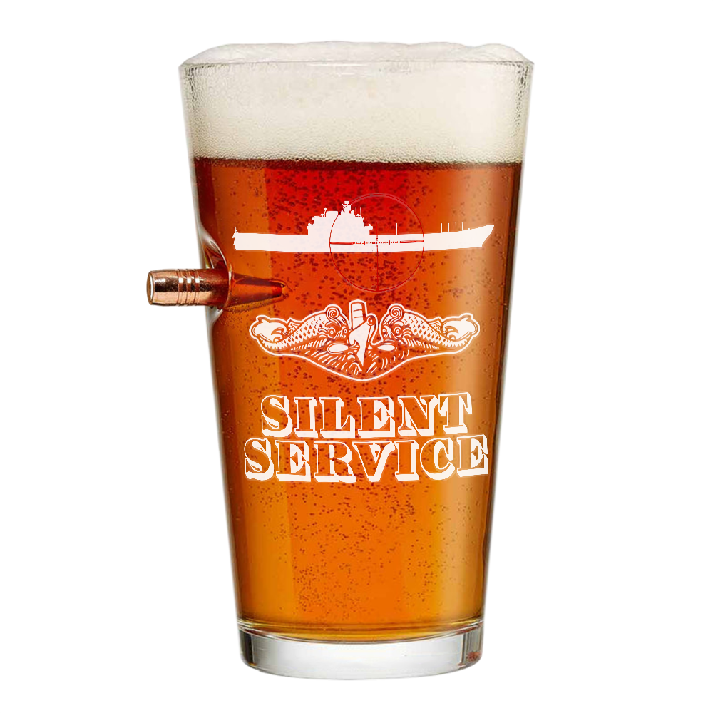 Submarine Silent Service Bullet Pint Glass