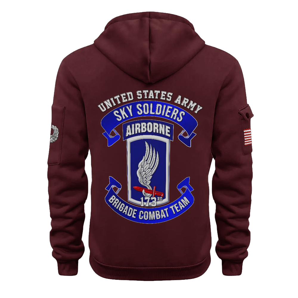 173rd Airborne Brigade Quarter Zip Hoodie