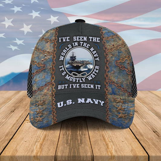 Vintage I've Seen The World In The Navy Hat Cap