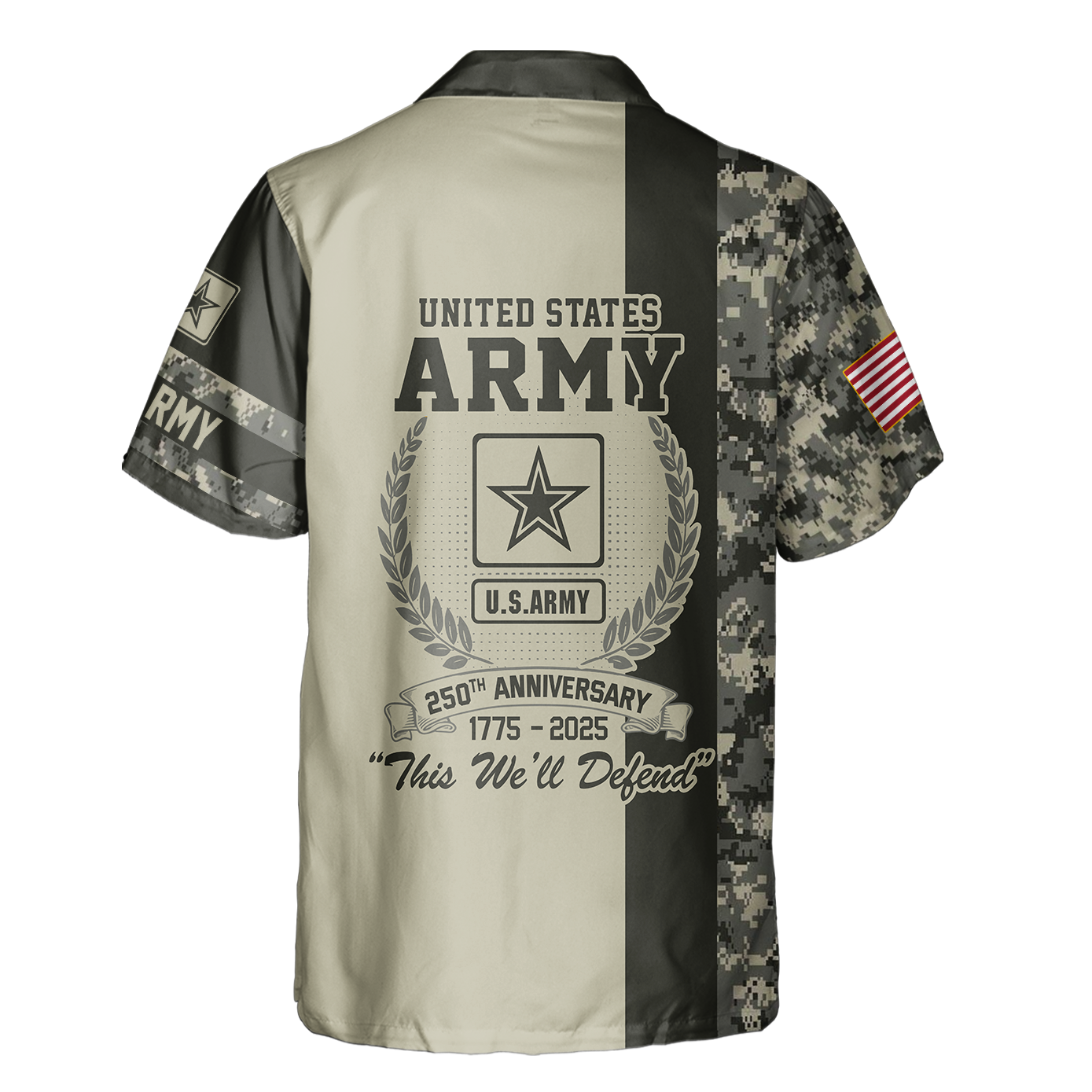 Army 250th Anniversary Cuban Shirt
