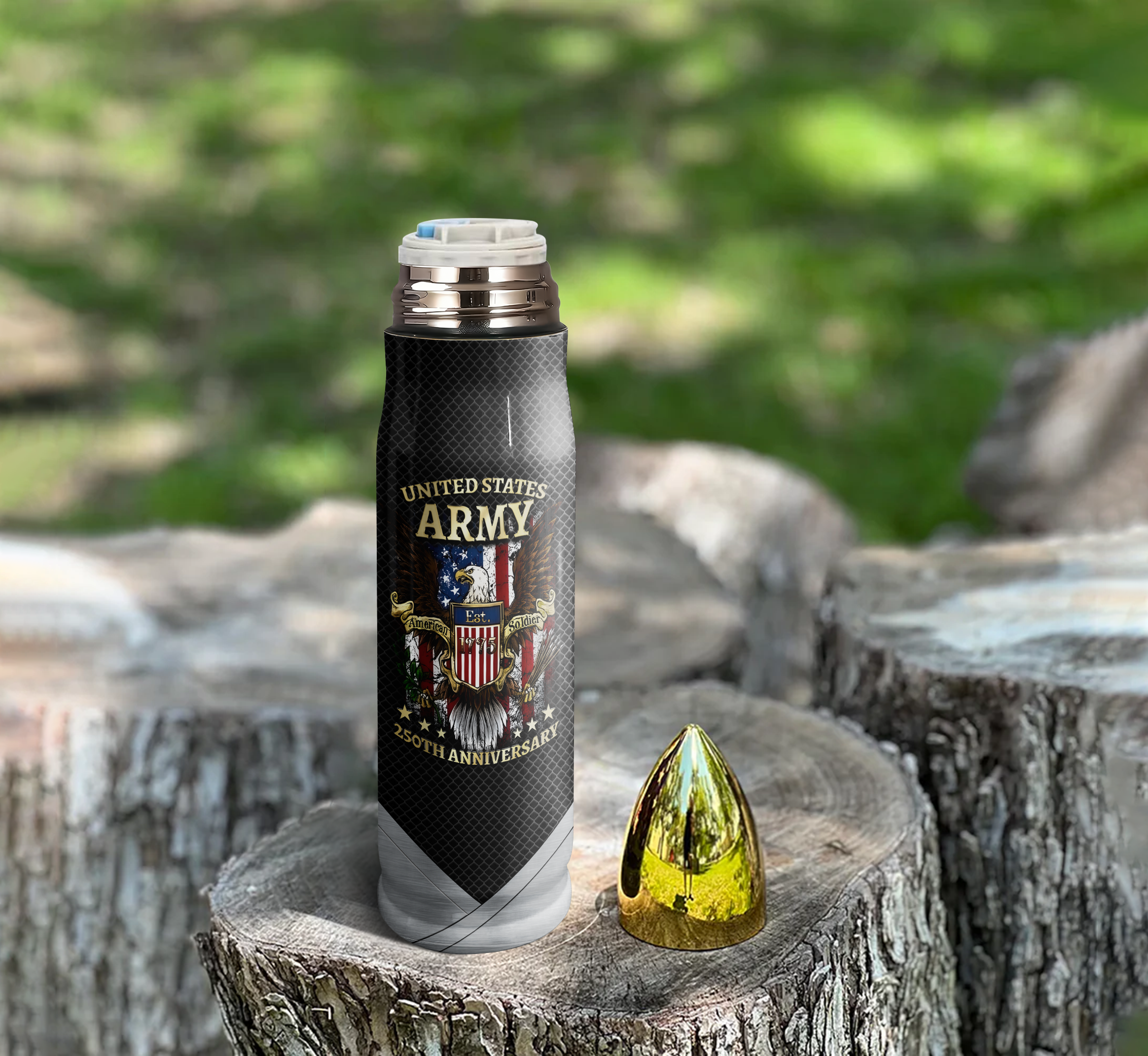Army 250th Anniversary Bullet Tumbler