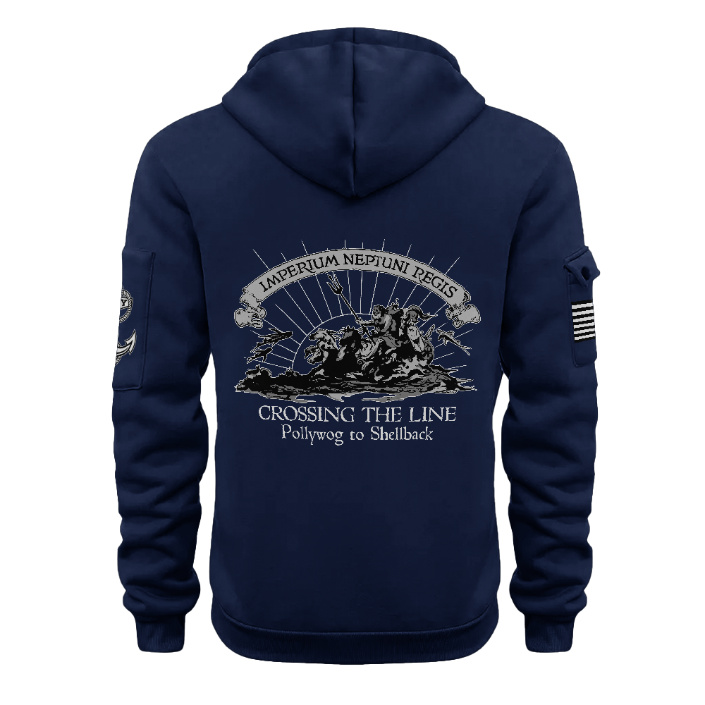 Personalizable Shellback Crossing The Line Quarter Zip Hoodie