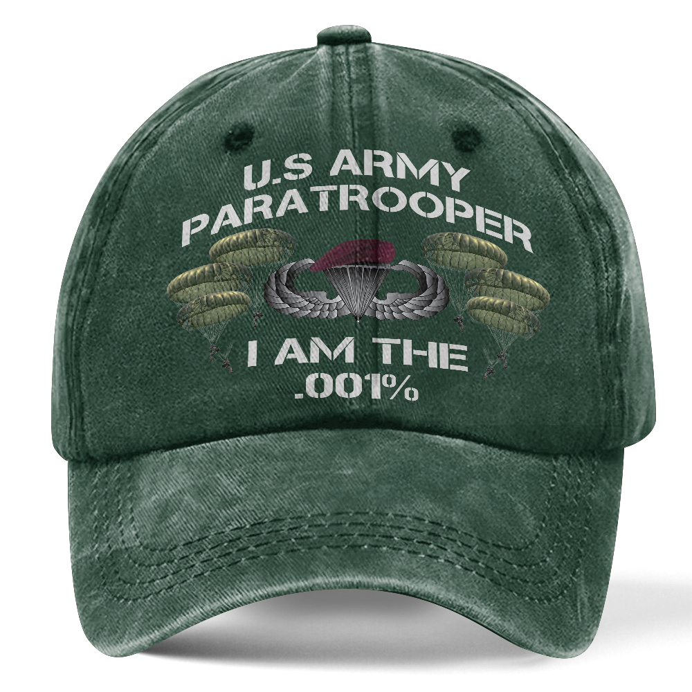 Airborne Paratrooper I Am The .001% Washed Cap