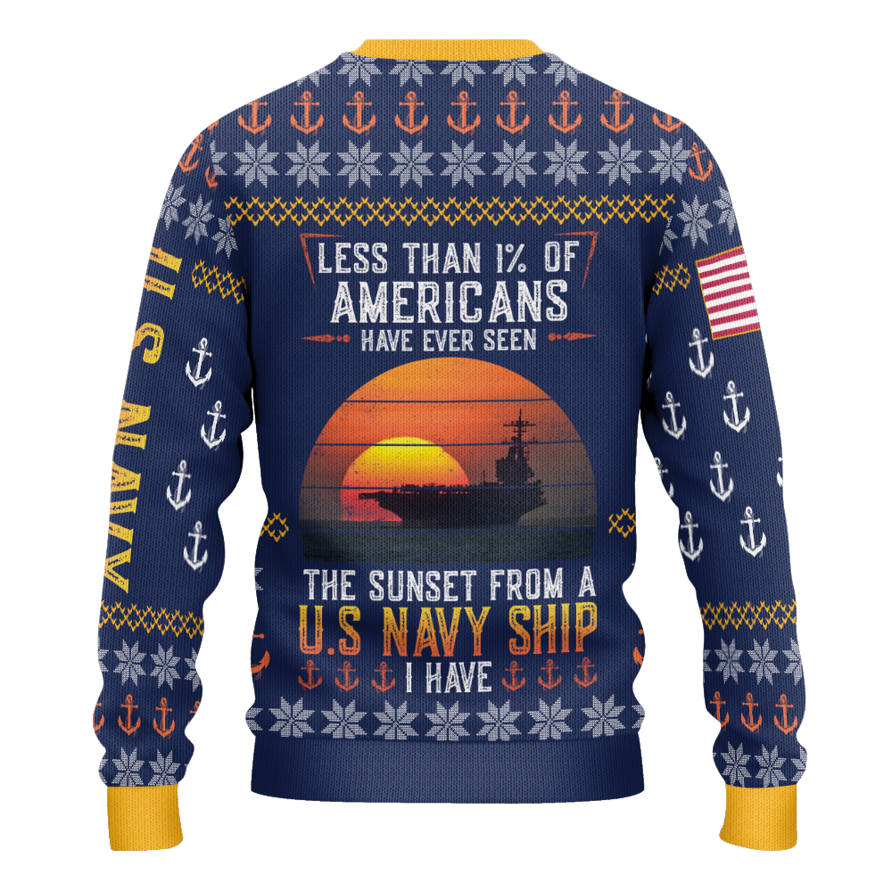 Less Than 1% Sunset Ugly Knitted Sweatshirt